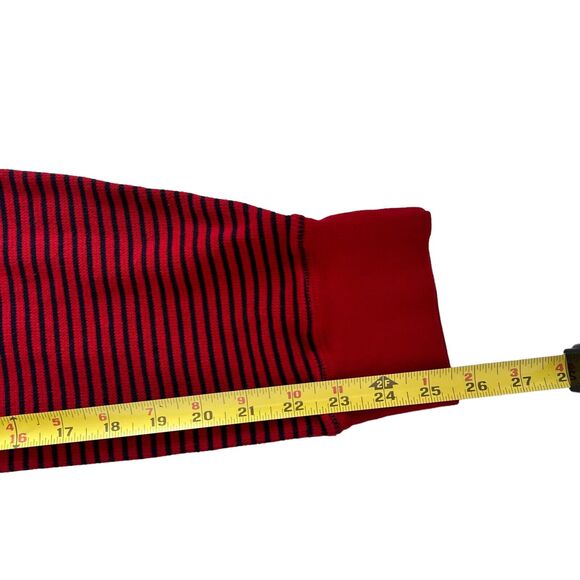 Tommy Hilfiger Cotton Knit Sweater Men's XL Red Navy Blue Stripe Y2K 90s Classic - Picture 15 of 16